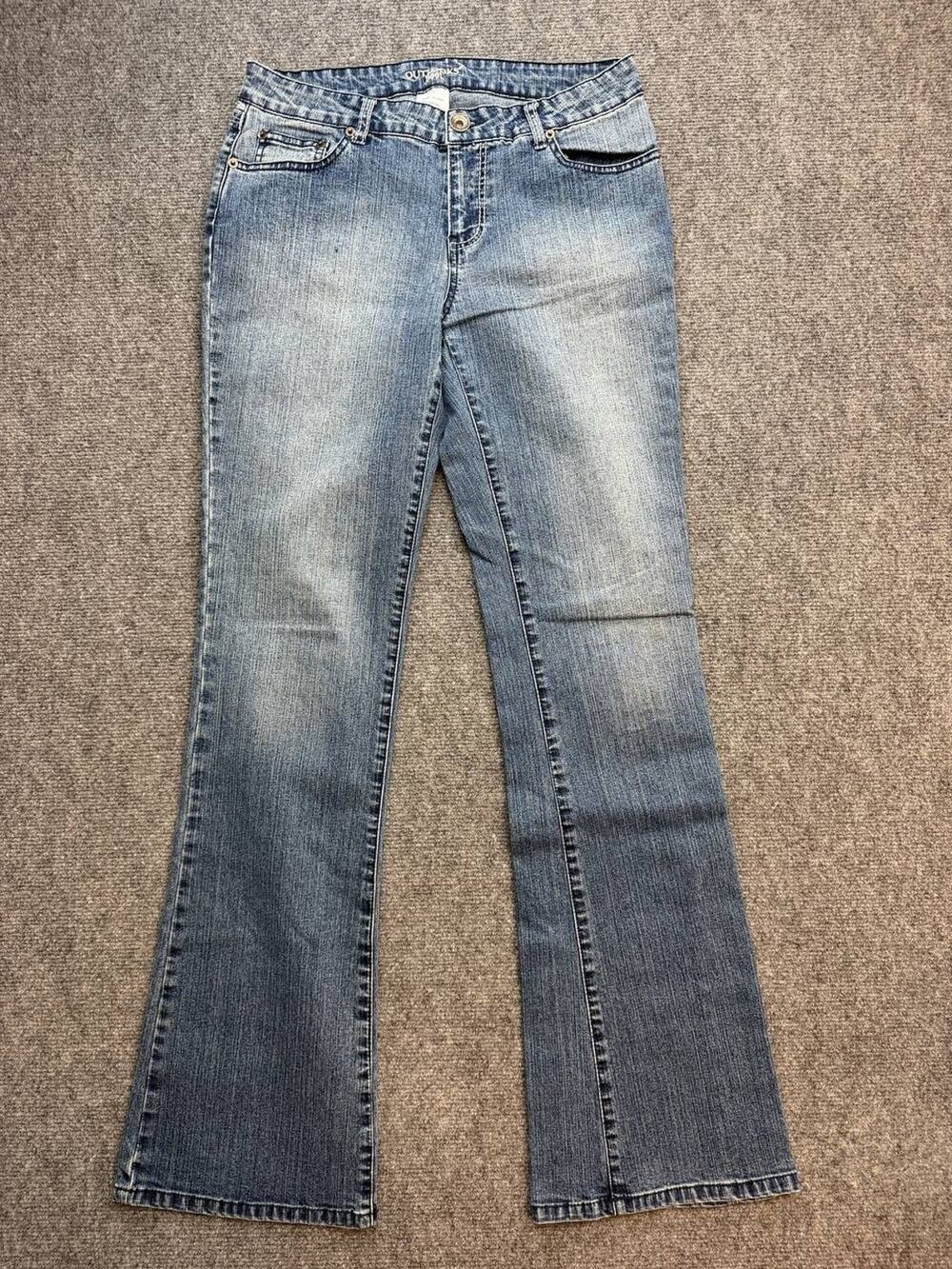 Vintage Y2K Outlooks Boot Jeans Womens 9 Low Rise Flare Stretch Blue Denim